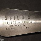 Vtg Stilb's Stilbs Quality Shoes Racine WI Wisconsin Metal Shoe Horn