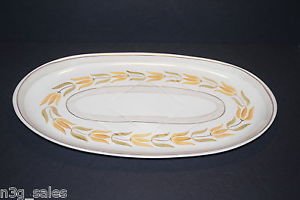 Vtg Red Wing USA Serving Platter Dish 19.5" x 10.5" Oblong Oval Tulips Flowers