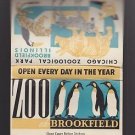 Vtg Brookfield Zoo Chicago Zoological Park Illinois Wide Matchbook Match Cover