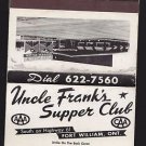 Vtg Uncle Frank's Supper Club Fort William Ontario Canada Matchbook Unstruck