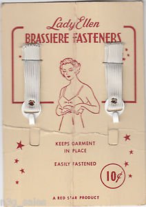 Vintage Lady Ellen Brassiere Bra Fasteners w Original Packaging Red Star Product