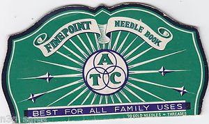 Vintage Finepoint Fine Point Needle Book ATC Milwaukee WI Sentinel Advertisement