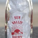 Vtg Sun Valley Dairy Highland Park ILL IL Illinois Half Pint Real Cream Bottle