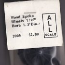Grandt Line HO Scale Models RR Railroad Train Wood Spoke Wheels 1/16" x4 #3909