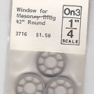 Grandt Line HO Model RR Railroad Train Window Masonsry Bldg 42" Round 1/4" Scale