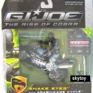 g.i. joe rise of cobra snake eyes with ninja cycle mosc