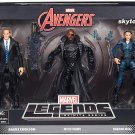 marvel legends avengers 3 pack Nick Fury Maria Hill Agent Coulson + Shield files book