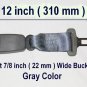 12" Seat Belt Extension Extender - 7/8"Wide Buckle Gray free ship to usa 7-10 days arrive