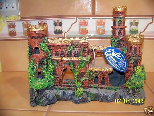 LARGER BRICK CASTLE RUINS Decoration for aquariums NEW