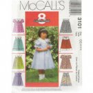 TODDLERS' DRESS with OR w/o Sleeves McCALLs PATTERN 2-4