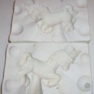 1970 CERAMIC MOLD ORNAMENT ~ UNICORN FANCY ~