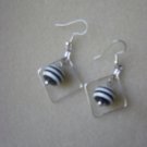Black Striped Balls and Diamond Hoops