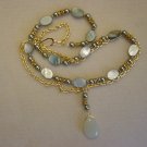 Mother of Pearl and Onyx Necklace and Earring Set