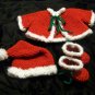Crochet Santa Baby Outfit - hat, booties, jacket 2 sizes