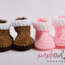 Baby Snow Booties - Any Color Combo - 3 Sizes to Choose From