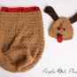 Puppy Cocoon and Hat Set - Photography Prop