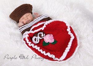 Box of Chocolates Cocoon and Hat Set - Photography Prop