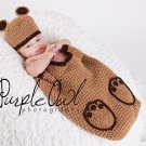 Baby Brown Bear Cocoon - Photography Prop - Any Color