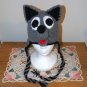 Wolf - Husky puppy earflap beanie hat - any color combo for any dog