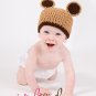 Crochet - Baby Brown Bear Hat - Photography Prop - Any Size - Any Color