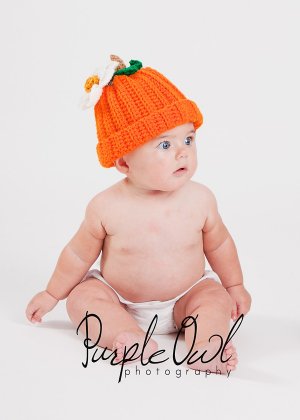 Pumpkin Beanies - Any Size - With or Without flower