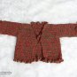 Crochet Pattern 018 - Holiday Sparkle Ruffle Sweater- size 12 - 18 Months