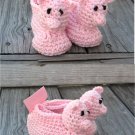 Crochet Pattern 020 - Pig Booties - 3 Sizes