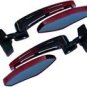 BILLET CONVEX UNIVERSAL MIRRORS BLACK-RED ANODIZED