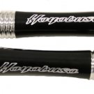SUZUKI HAYABUSA GSXR 1300 (99-07) ANODIZED BLACK CURVED STYLE BILLET GRIPS