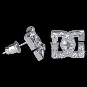 Iced Out Dc Skateboarding Cz Earrings