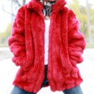 Below hip faux mink coat