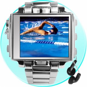 8GB - Ultimate Style Steel MP4 Player Watch - 1.8 Inch Screen  [TKE-CVSL-001-8]
