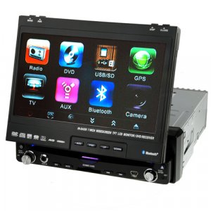 Large 7 Inch Touchscreen Bluetooth GPS Car DVD Player  [TKE-CVAU-C05]