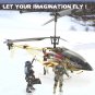 Large Metal RC Helicopter - Bronze Color + LED Lights (220V)  [TKE-CVGP-T22-220V]