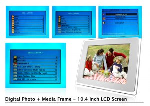 Digital Photo + Media Frame - 10.4 Inch LCD Screen  [TKE-CVEBD-108]
