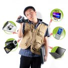 Solar Vest - Solar Battery + Charger for Portable Electronics  [TKE-CVFR-S09]