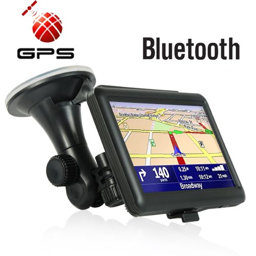 5 Inch Portable Touch Screen GPS Navigator Bluetooth (Black) [TKE