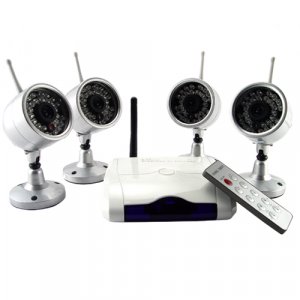 Wireless IR Night Vision Camera Security Set (NTSC)  [TKE-CVD-43A802X4-NTSC]