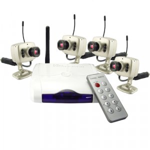 Mini Wireless Home Security Combo - 4 Cameras (USA)  [TKE-CVD-42A208X4-NTSC]