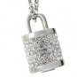 8GB USB Flash Drive Necklace - Jeweled Metal Lock  [TKE-CVSC-K16]