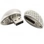 8GB USB Flash Drive Necklace - Jeweled Metal Heart [TKE-CVSC-K14-8GB]