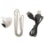 8GB USB Flash Drive Necklace - Jeweled Metal Heart [TKE-CVSC-K14-8GB]