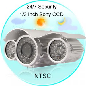 Sentinel - Waterproof Night Vision CCTV (SONY 1/3 CCD) - NTSC  [TKE-CVSH-I24-NTSC]