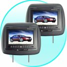 7 Inch LCD Car Headrest DVD Player + FM Transmitter -Pair -Black  [TKE-CVEJS-DV708-BLACK]