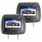 7 Inch LCD Car Headrest DVD Player + FM Transmitter -Pair -Black  [TKE-CVEJS-DV708-BLACK]