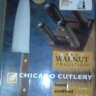 6 piece cooking knife set w/ wood block