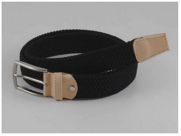Italian High Quality Stretch Leather Fabric Belt