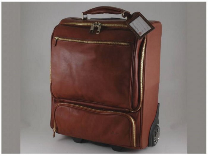 Italian High Quality CalfskinLeather TrolleyBag -Dallas