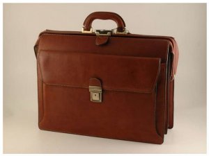 Italian High Quality Calfskin Leather Briefcase-Taranto