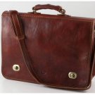 Italian High Quality Calfskin Leather Briefcase - Siena